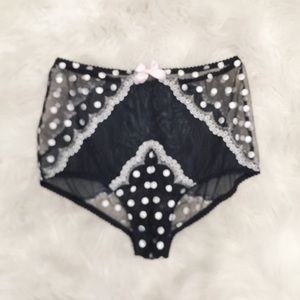 Highwaisted Mesh Polka Dot Panties